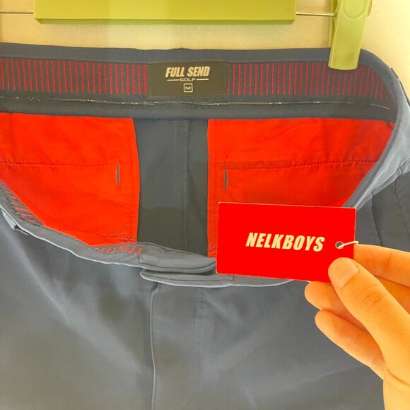 Full Send NelkBoys Performance Golf Shorts Dark Blue Mens Size Medium NEW - Picture 4 of 12